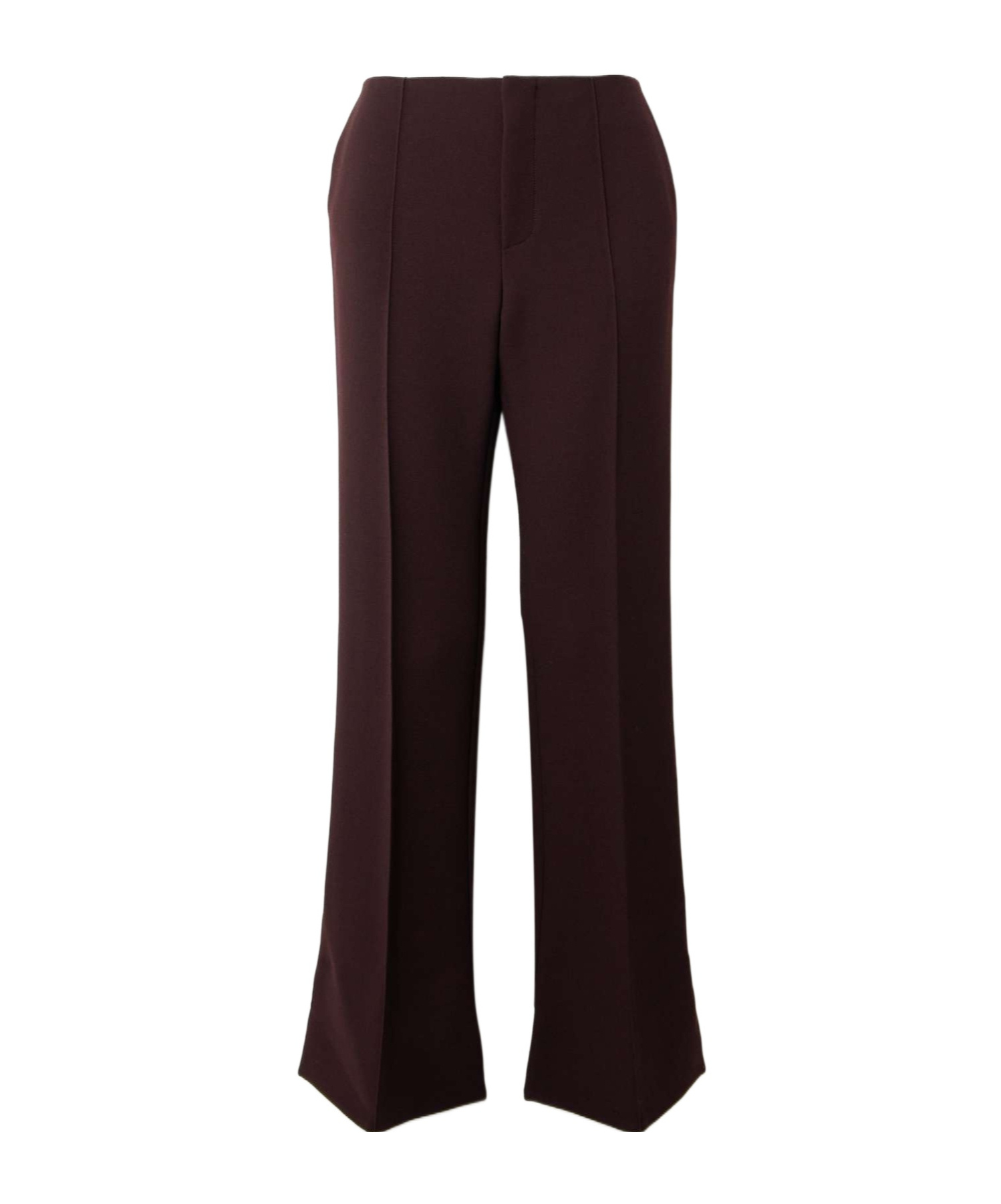 Chloé Brushed Wool Slim-leg Pants In Black