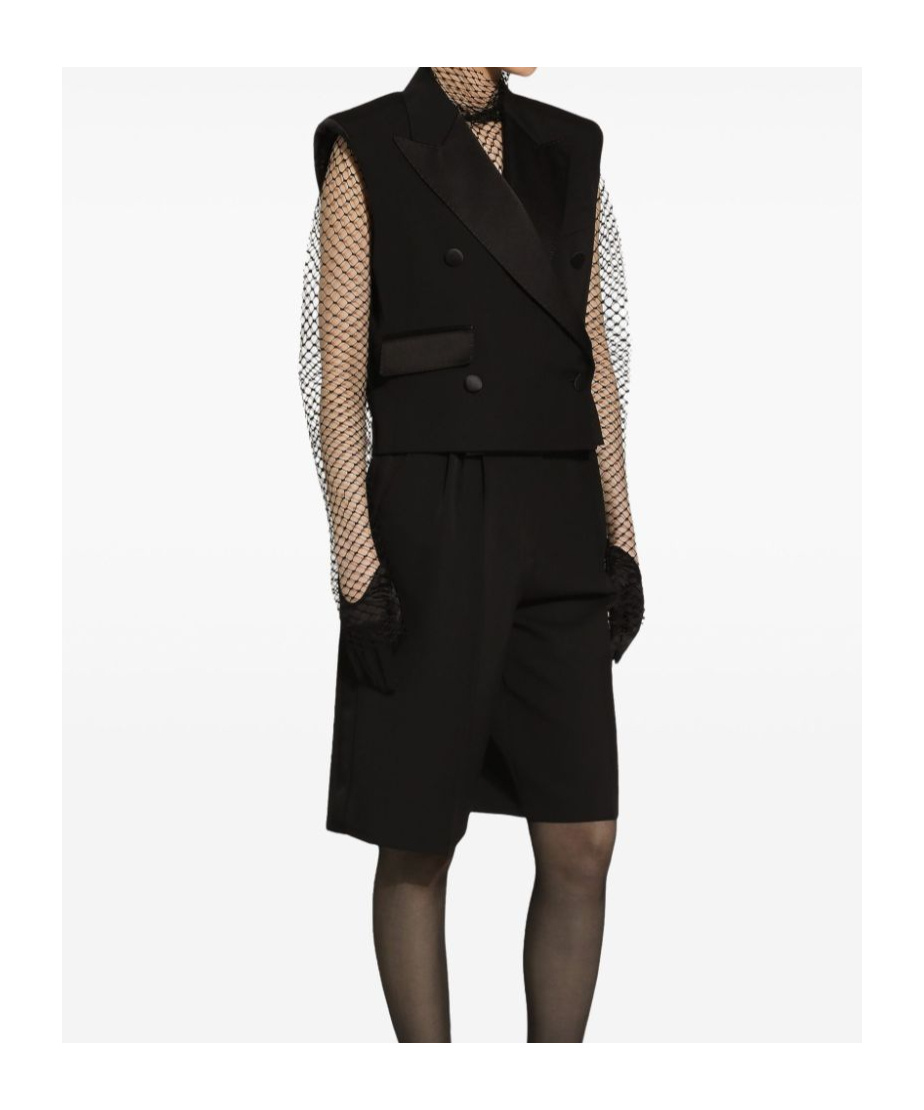 Dolce & Gabbana Tuxedo Gilet With Satin Peak Lapels In Black