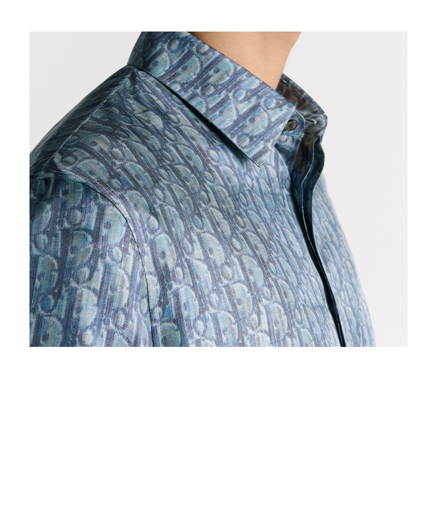 Dior Homme Short-sleeved Button-up Shirt In Blue