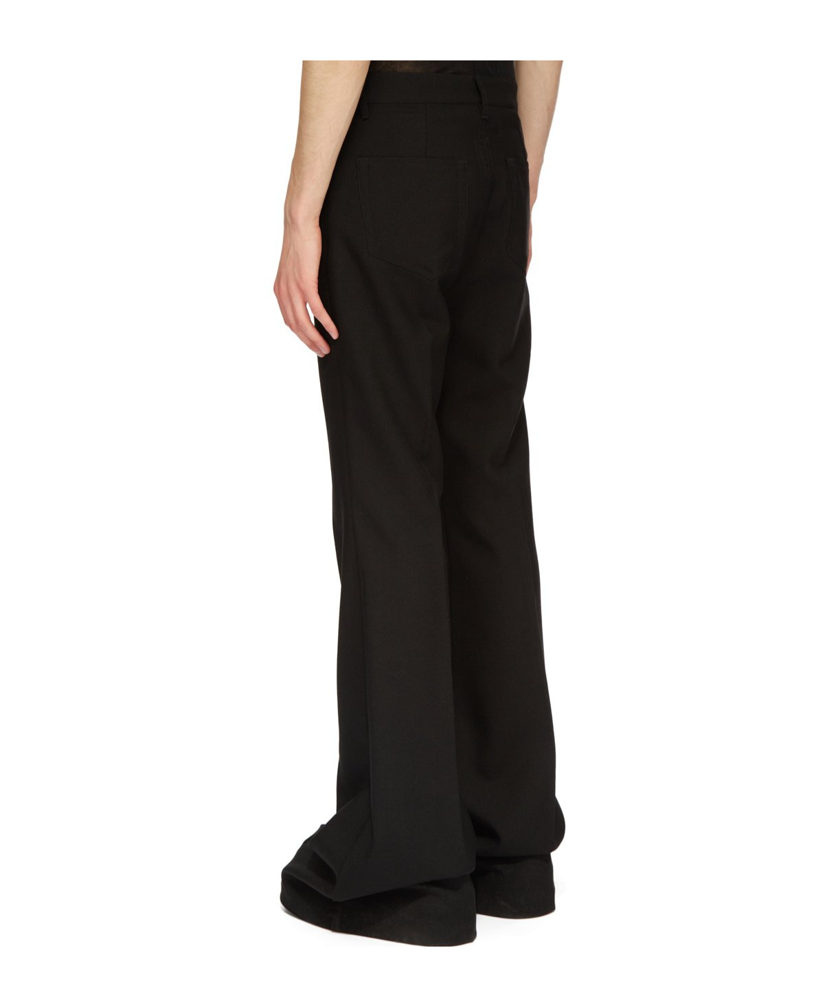 Rick Owens Bolan Virgin Wool Bootcut Trousers In Black