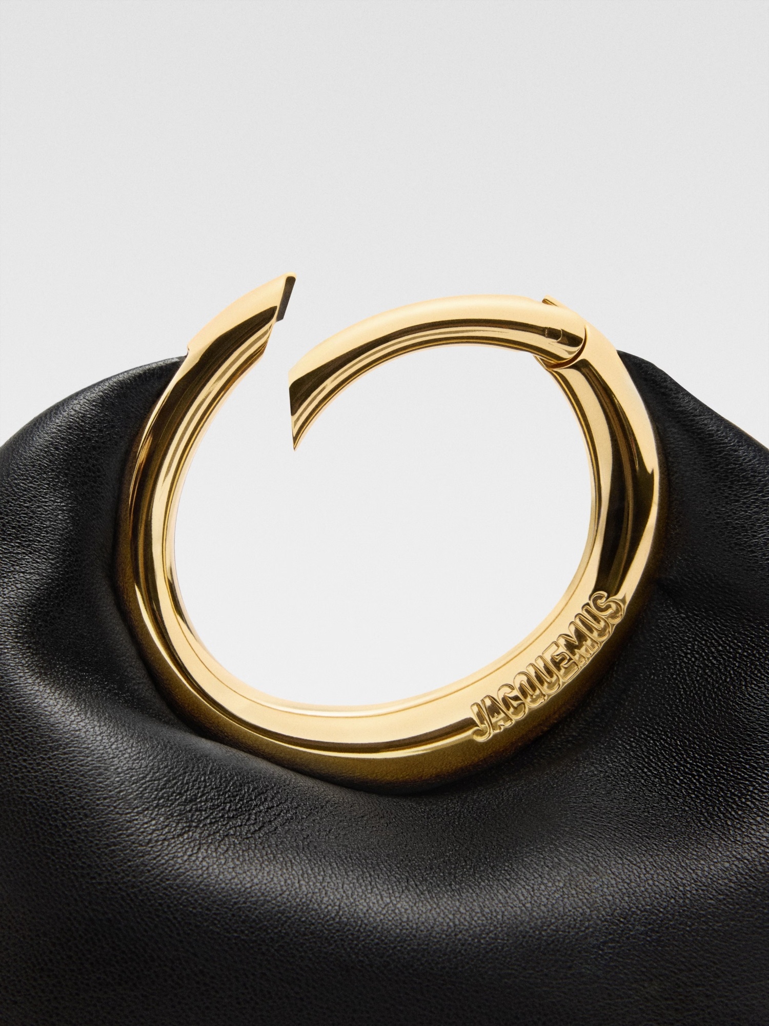 Jacquemus Small Calino Leather Top Handle Bag In Black