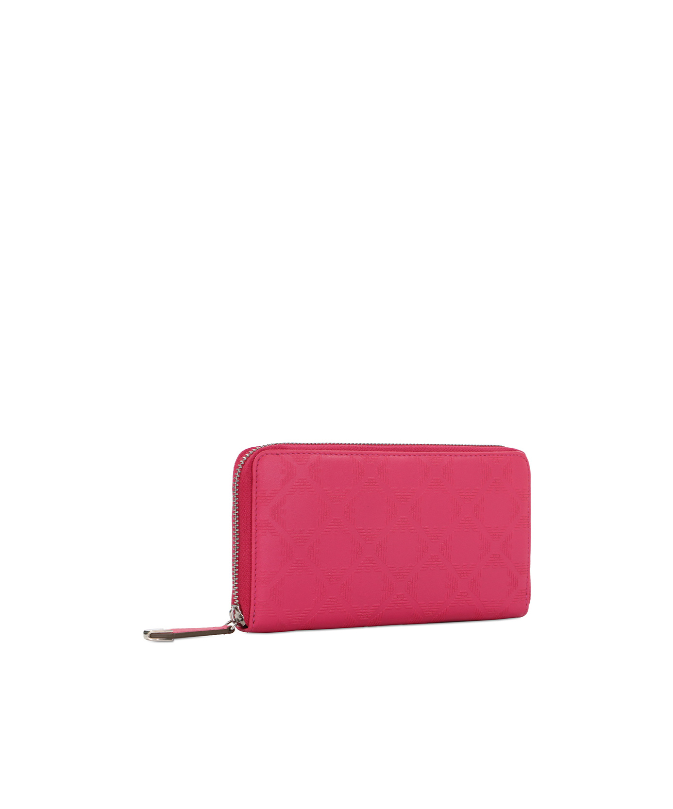 Emporio Armani Zipper Wallet In Red