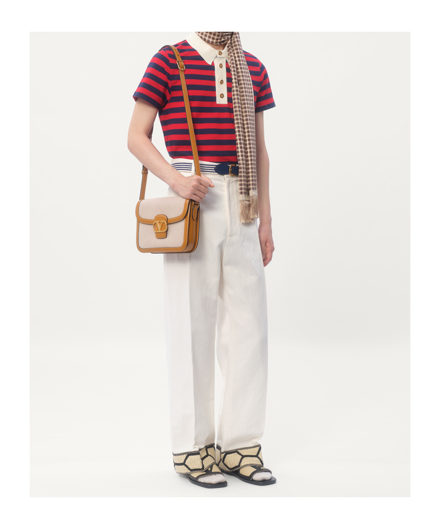 Valentino Logo Shoulder Bag In Multicolor