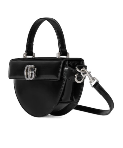 Gucci Mini Half-moon Top Handle Bag In Black
