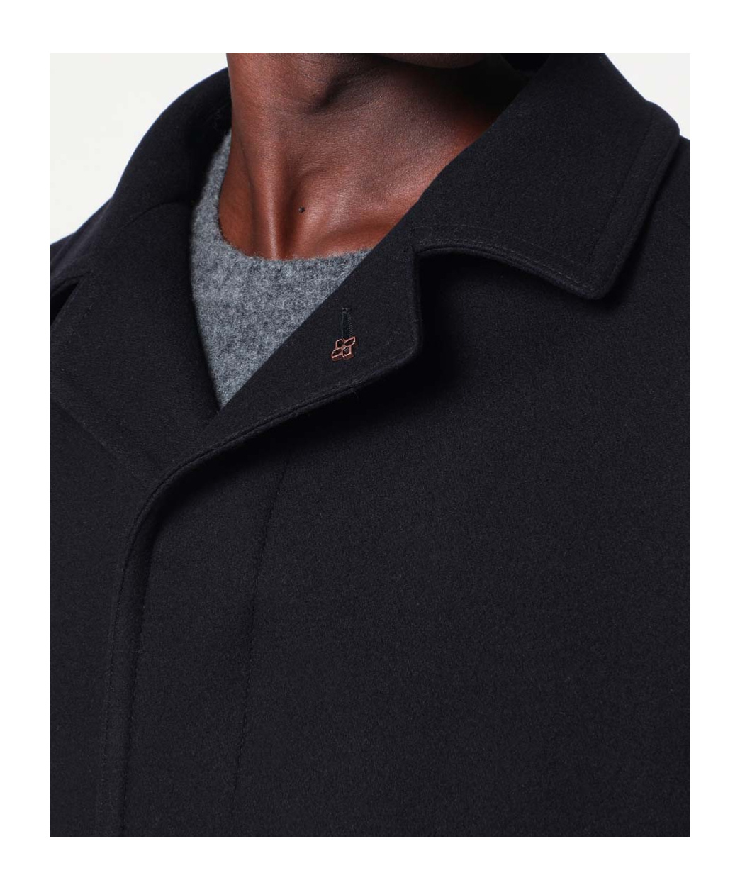 Tagliatore Long-sleeved Coat In Black