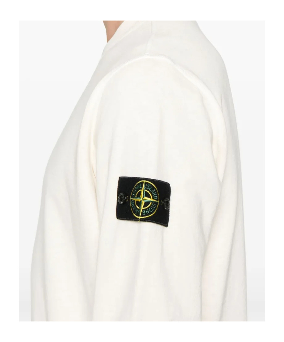 Stone Island Compass-badge Sweatshirt In White