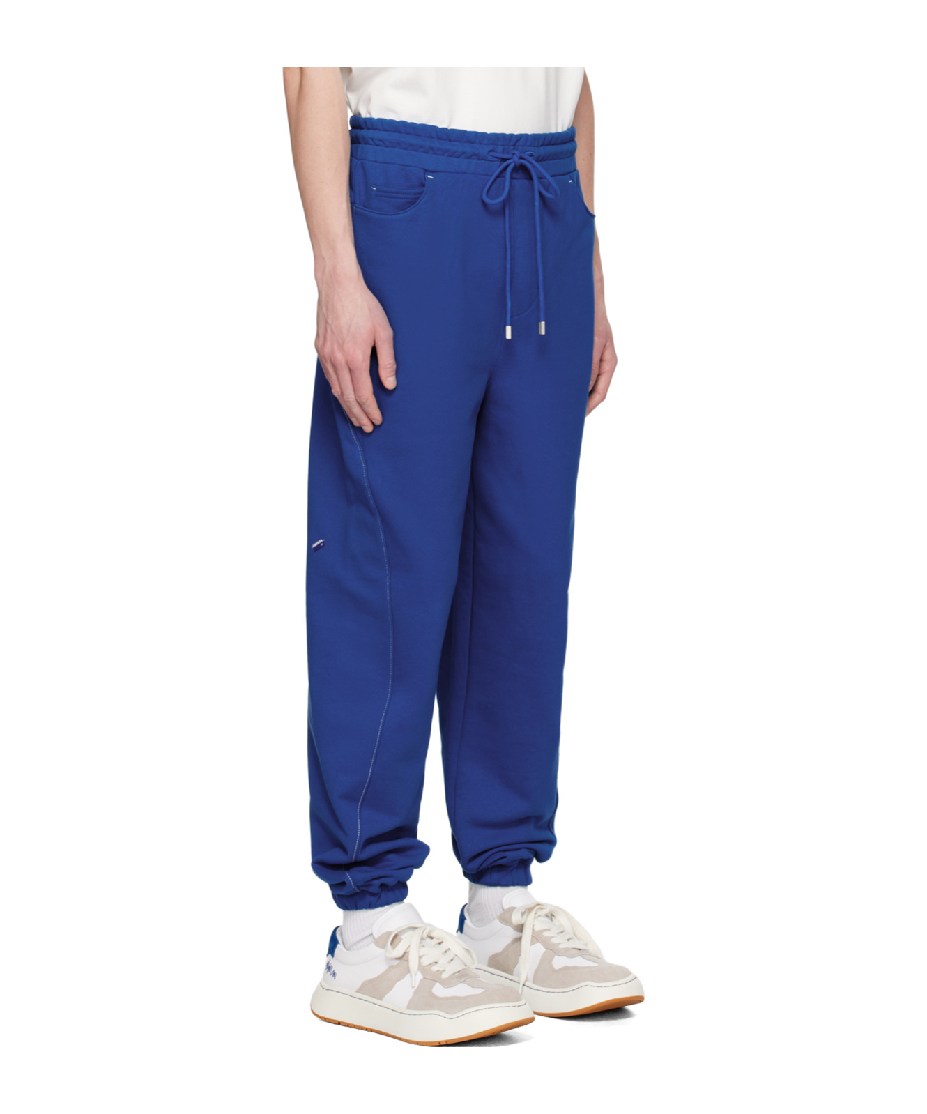 Ader Error Drawcord Elastic Waist Sweatpants In Blue