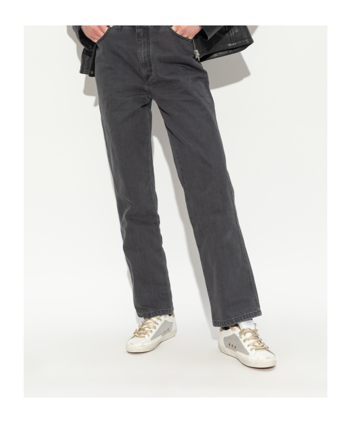 Golden Goose Round Head Low-cut Sneakers In Gray
