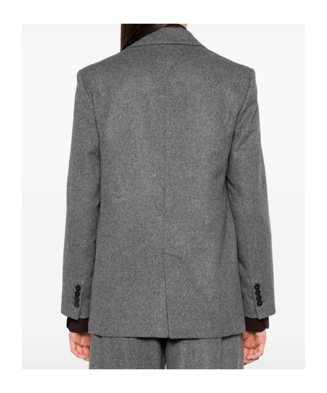 Forte Forte Tailored Long Sleeve Blazer Pockets In Gray