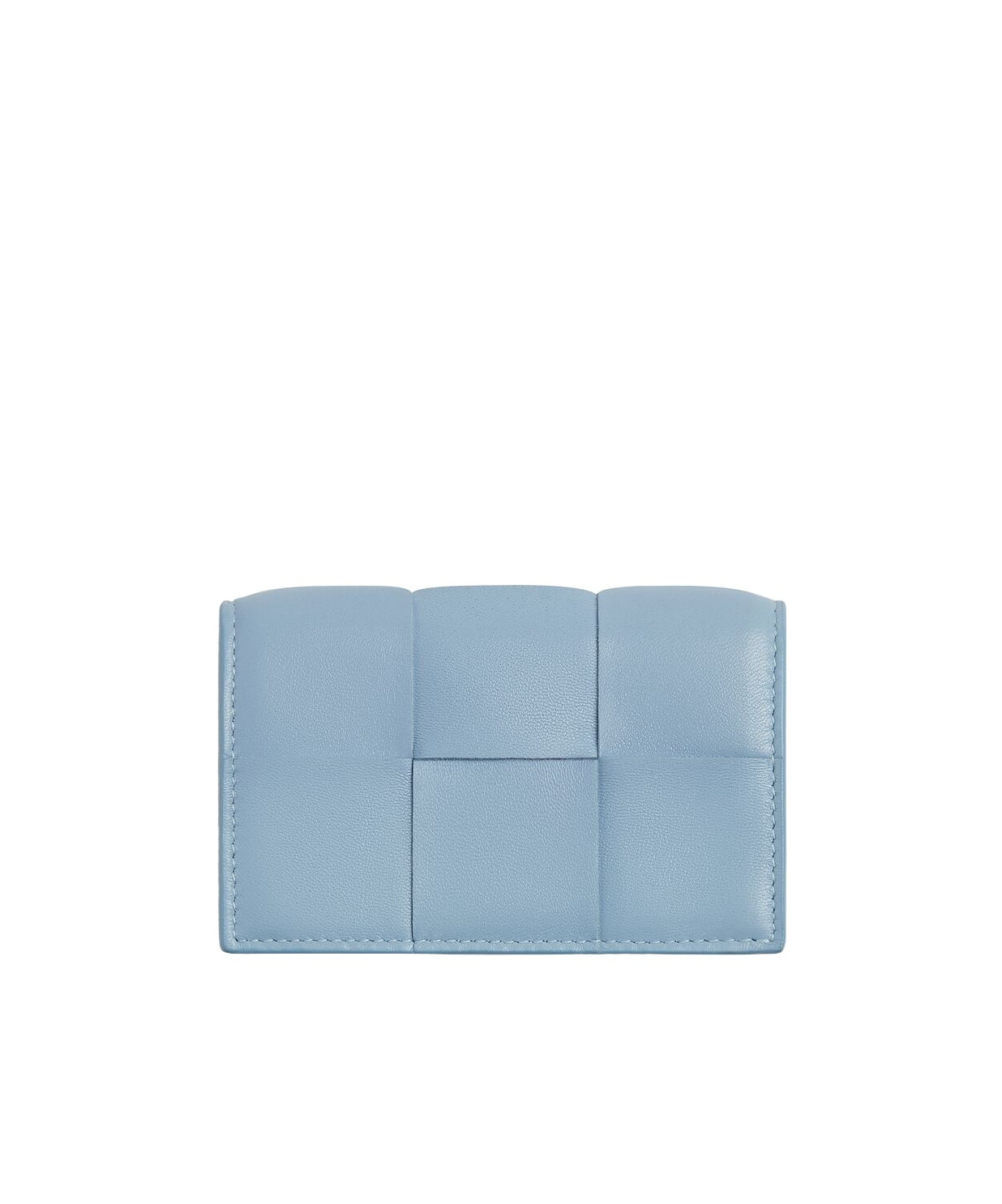 Bottega Veneta Cassette Intraccio Pattern Card Bag In Blue