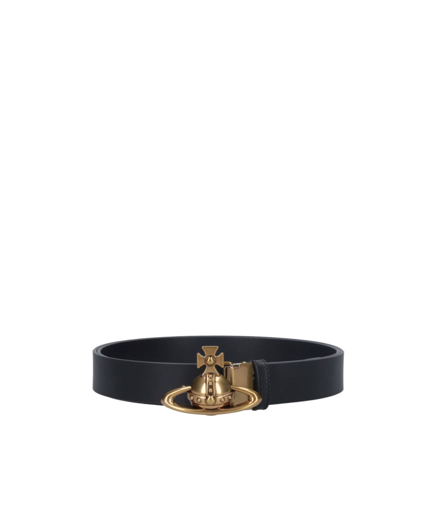 Vivienne Westwood Orb Plaque Buckle Belt In Black