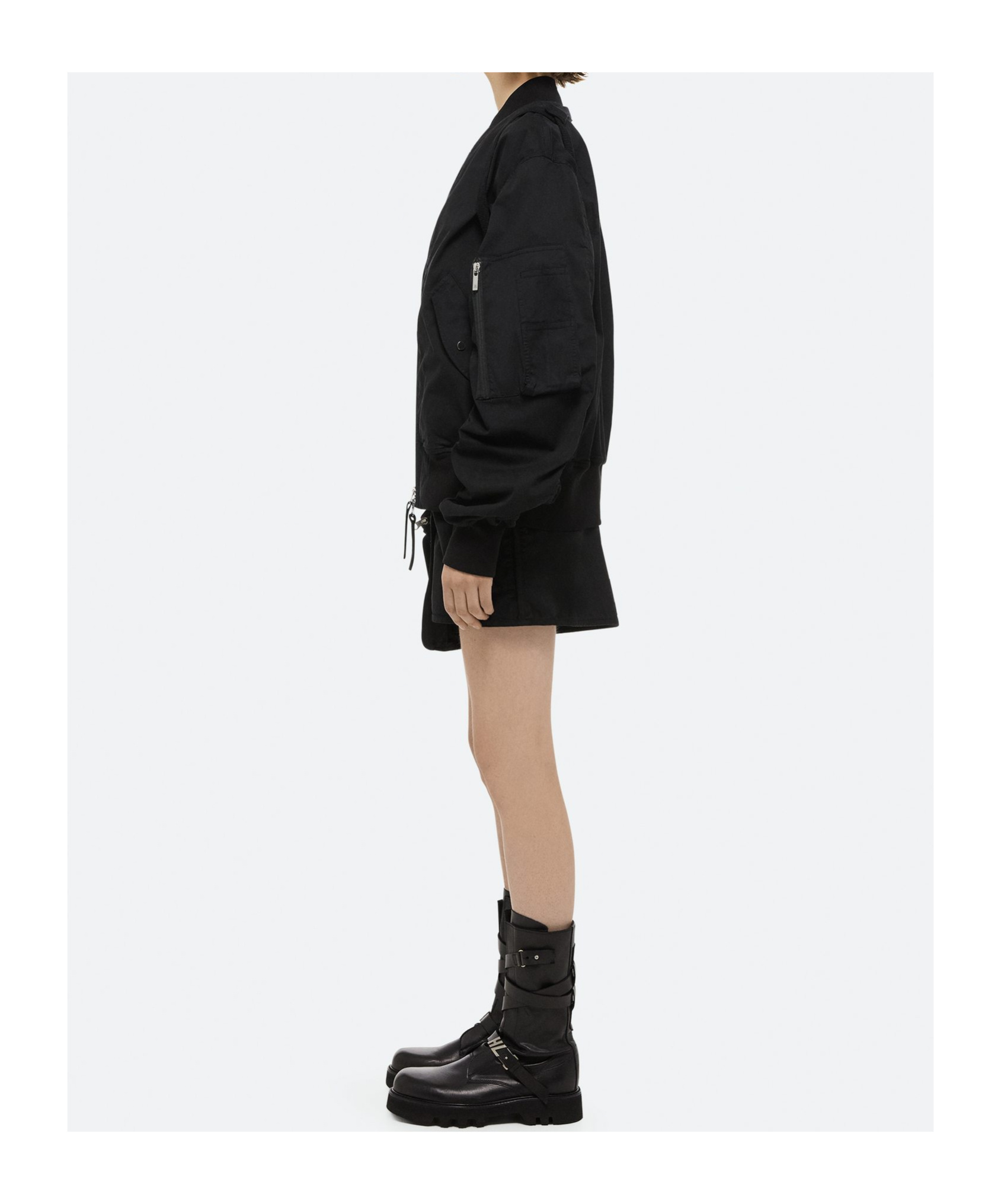 Helmut Lang Ma1 Bomber Jacket Front Pockets In Black