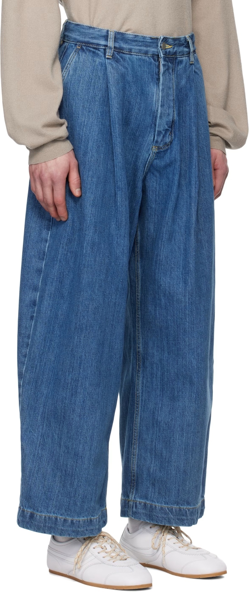 Studio Nicholson Silk Denim In Blue