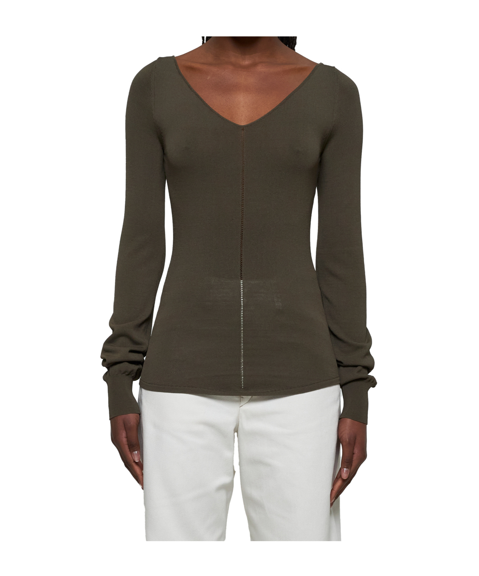 Lemaire Long-sleeved T-shirt In Brown