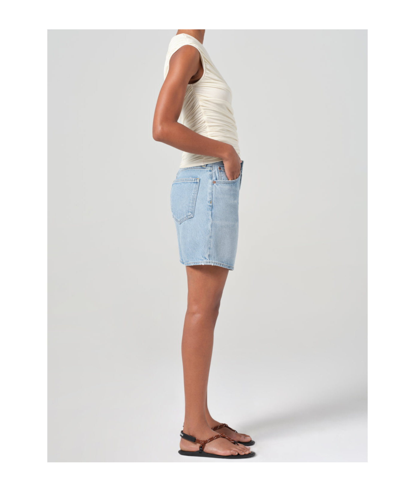 Agolde Dame Shorts In Blue