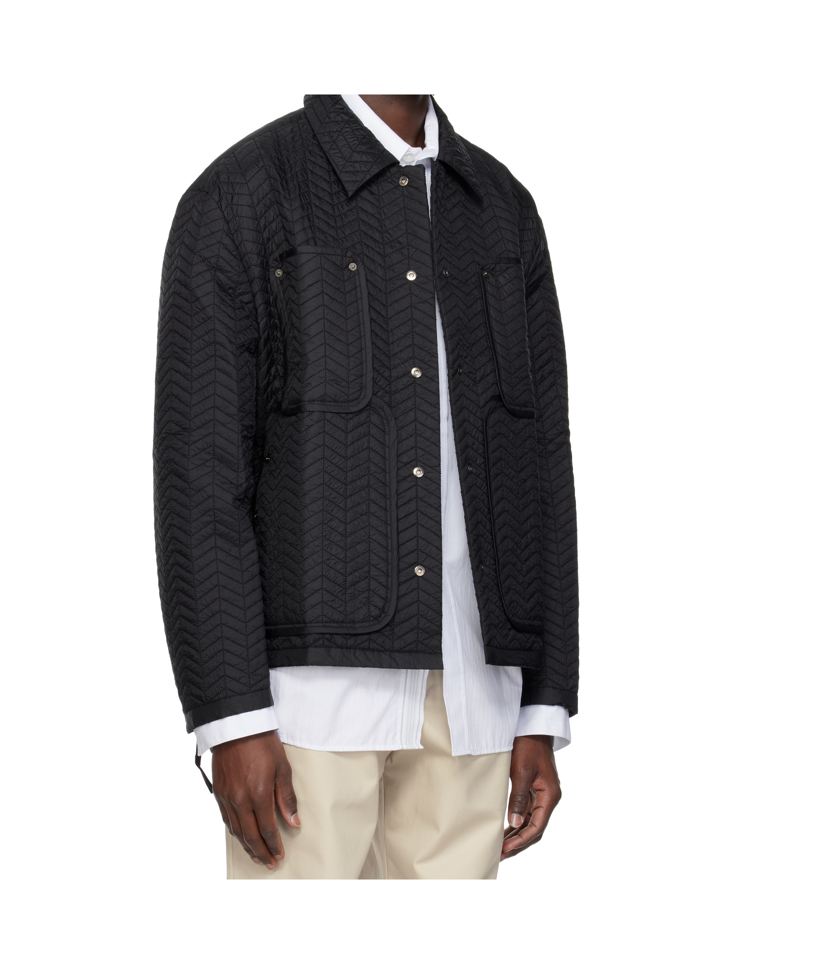 Craig Green Quilted Worker Jacket In Black