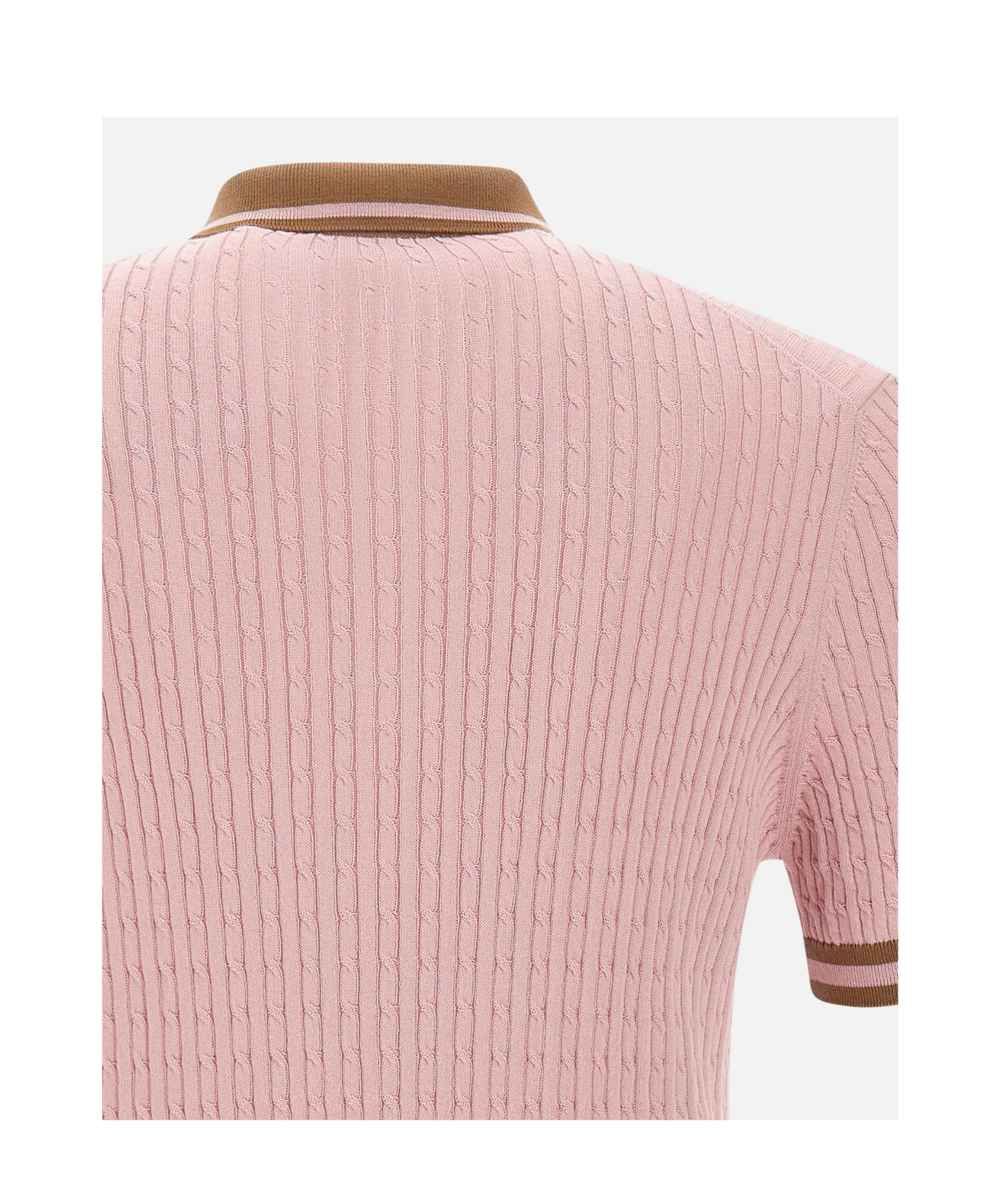 Gran Sasso Cable-knit Polo Shirt