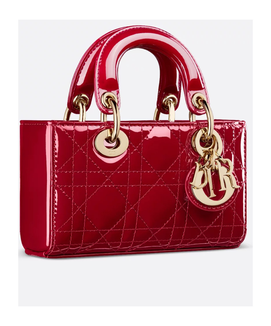 Dior Lady D-joy Micro Bag In Red
