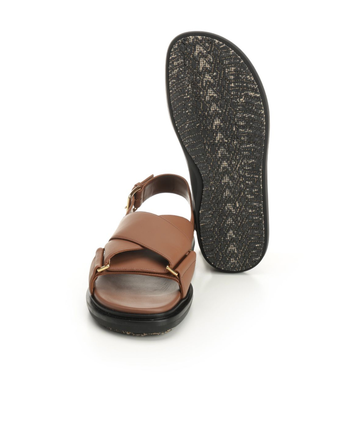 Marni Cross-strap Leather Sandals