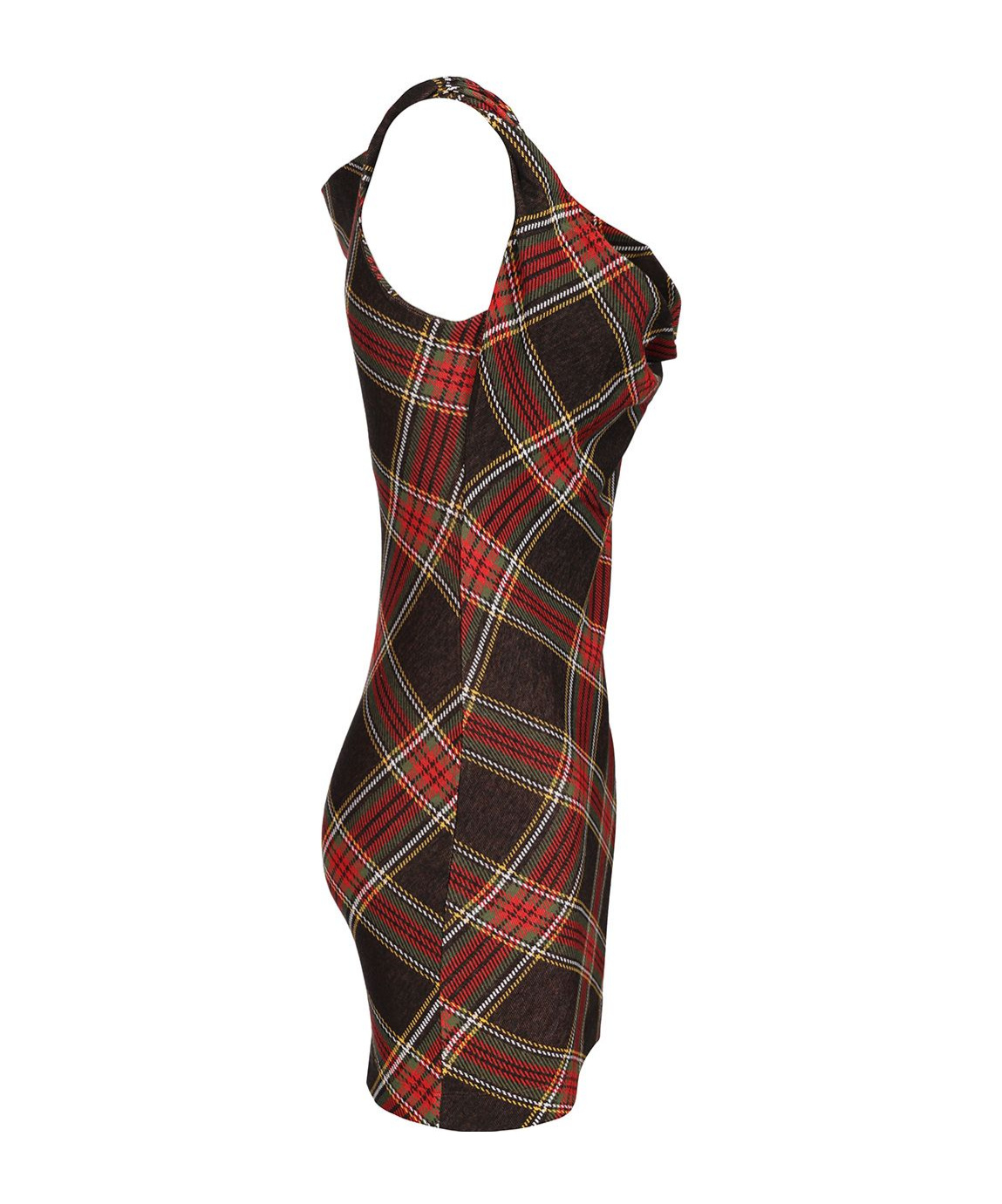 Vivienne Westwood Sleeveless Square Neckline Tartan Dress In Multi