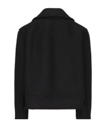 Saint Laurent Oversize Pea Coat In Black