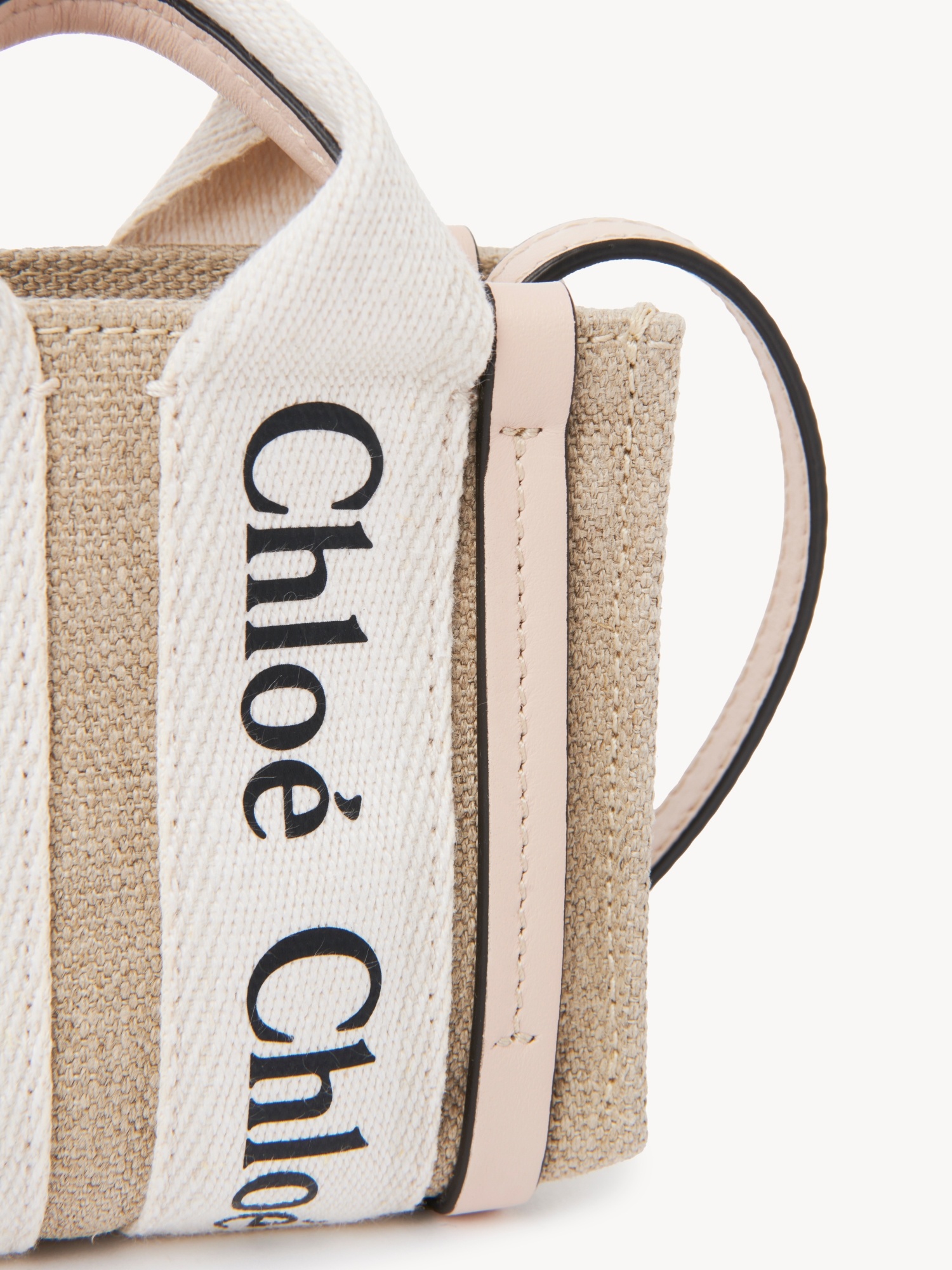 Shop Chloé Woody Mini Bag In White