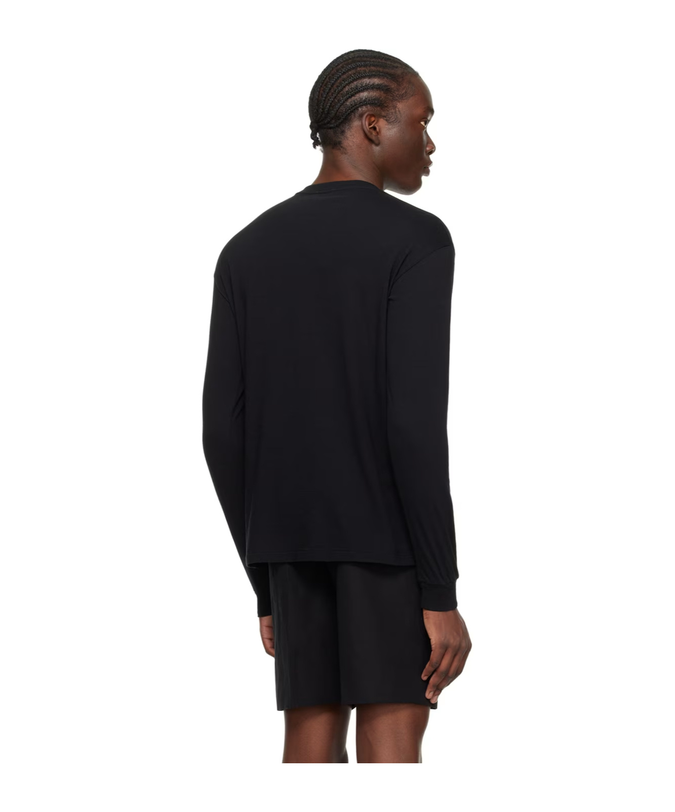 Auralee Rib Long-sleeved T-shirt In Black