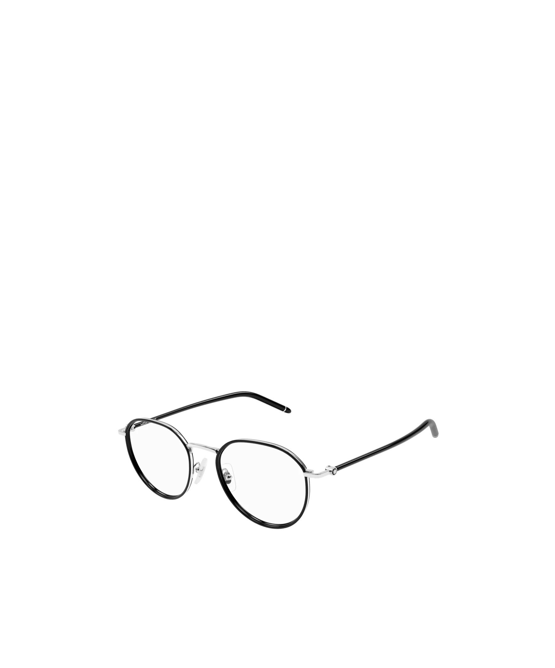 Montblanc Eyewear Round Frame Glasses In Black