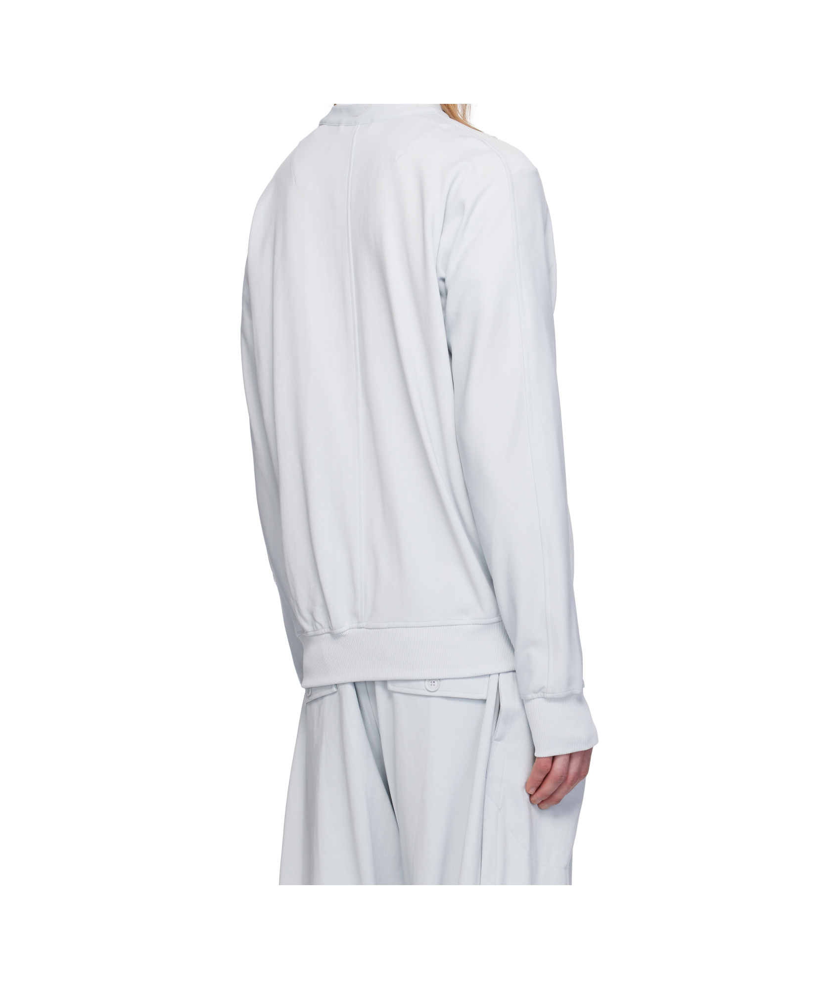 Y-3 Three-stripes Logo-print Sweatshirt In Clear Gray