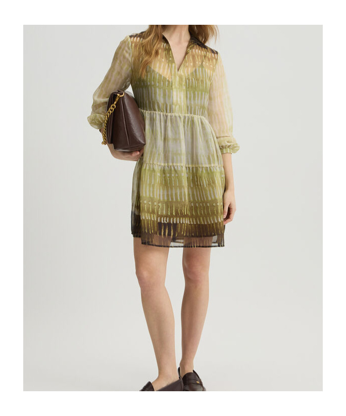 Liu •jo Liu Jo Tiered Mini Dress With Button-down Front