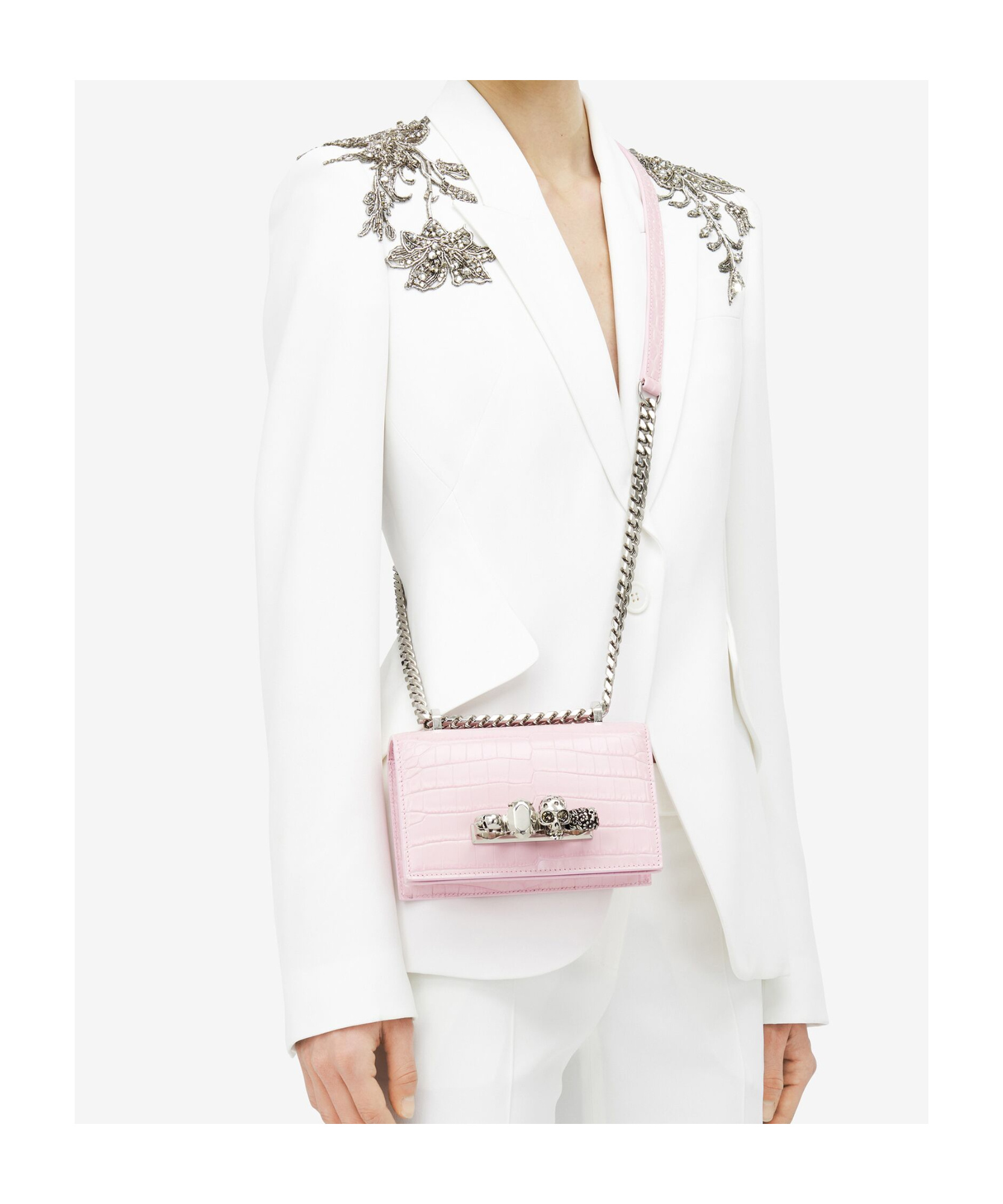 Alexander Mcqueen Jewelled Satchel Mini Shoulder Bag