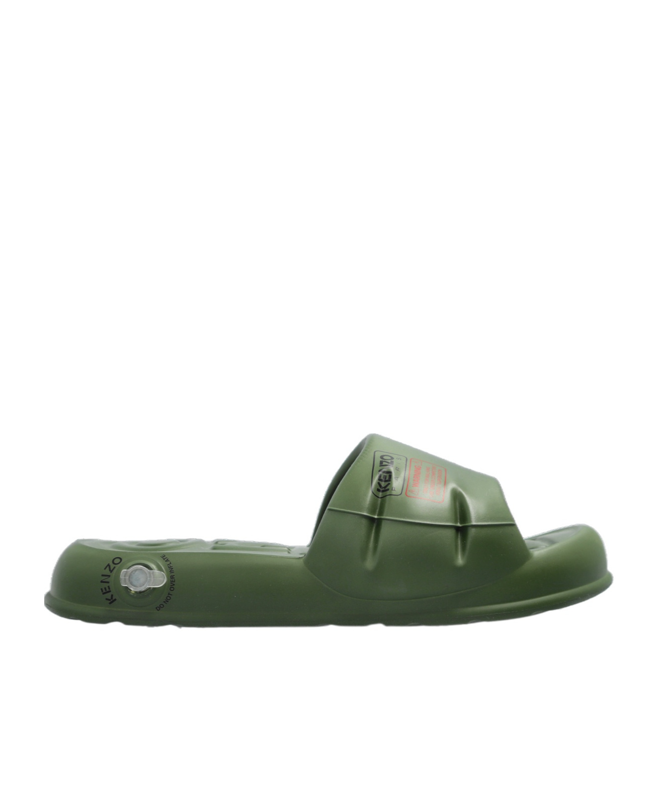 Kenzo Logo-print Slides In Green