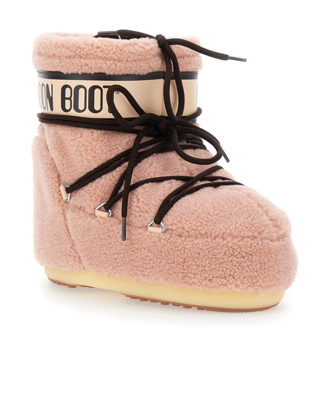 Moon Boot Shearling Snow Boots In Pink