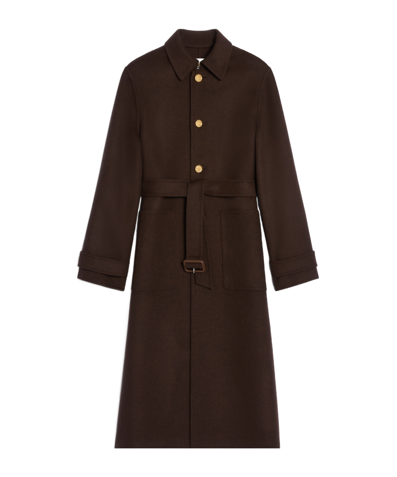 Celine Coat In Double Face Cashmere In Brown
