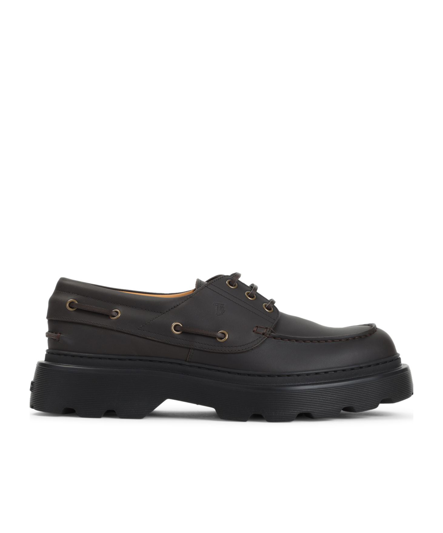 Tod's Leather Loafers Designed For Nautical Wear In Black