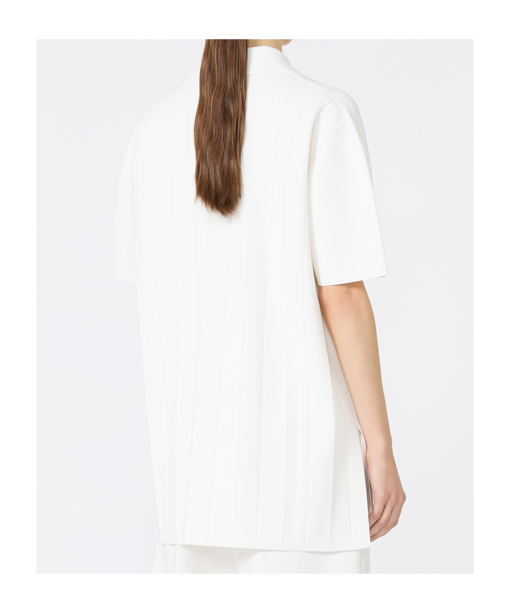 Max Mara Poltava Crêpe Top In White