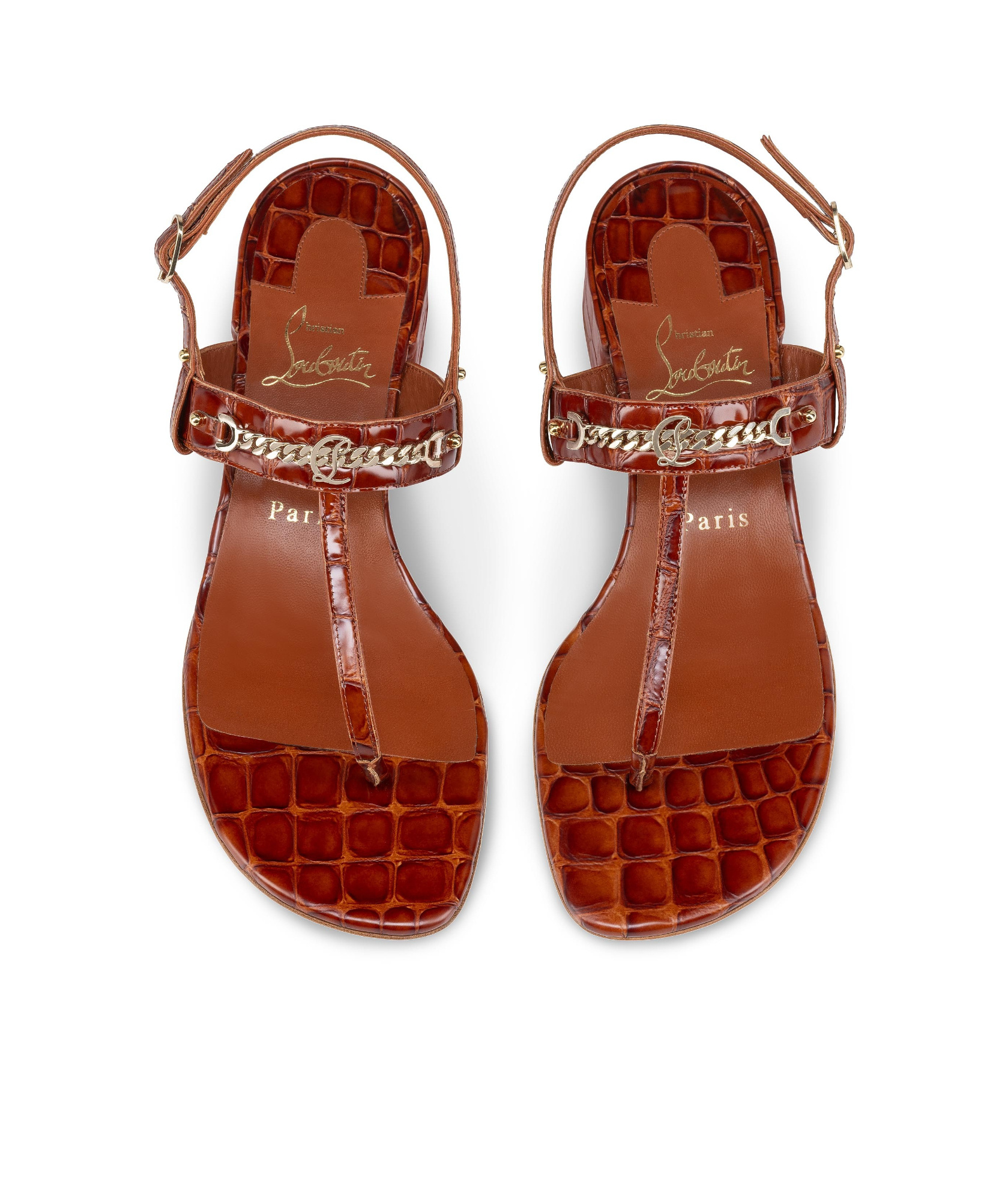 Christian Louboutin Clim-toed High-heeled Sandals In Red