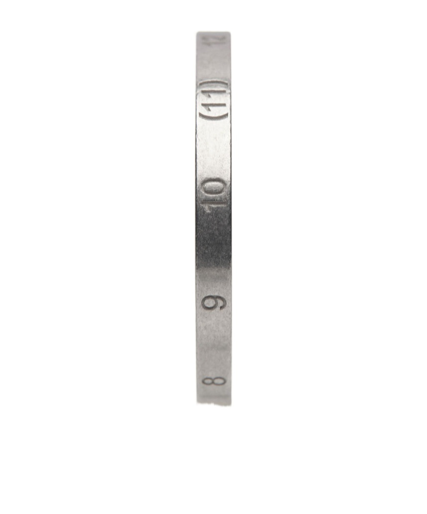 Maison Margiela Numerical Motif Ring In Gray