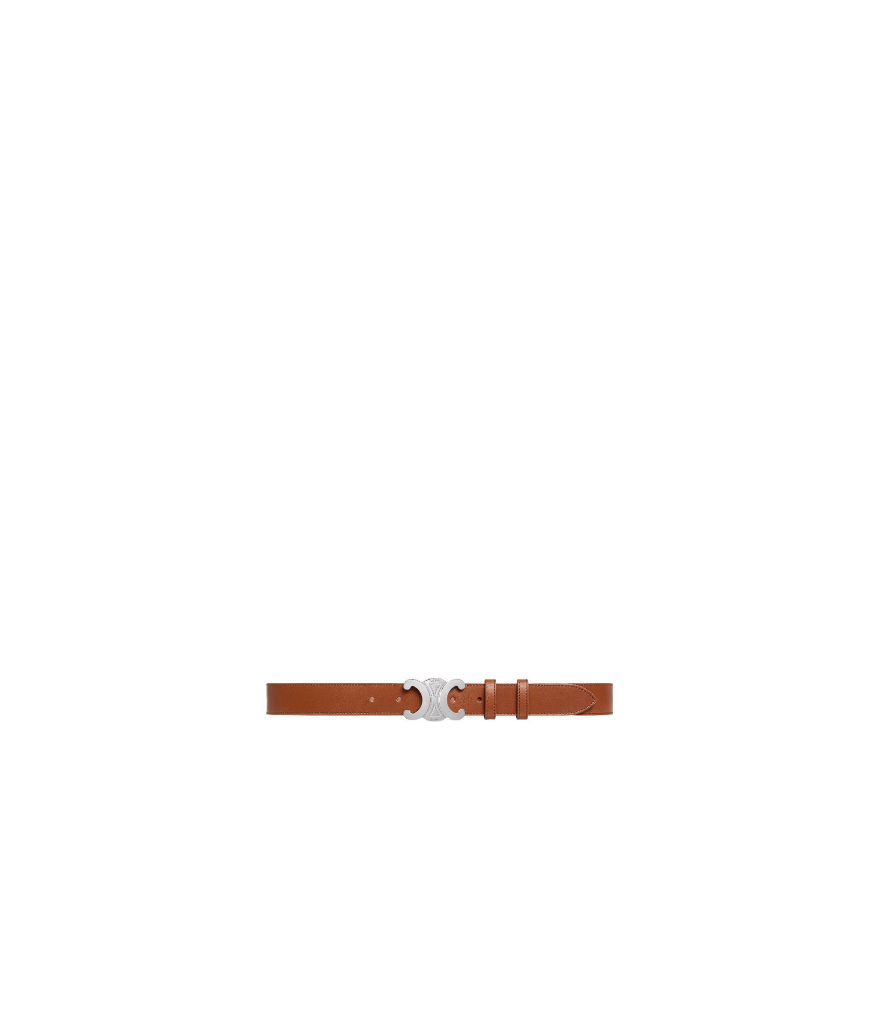 Celine Double-sided Belt In Brown