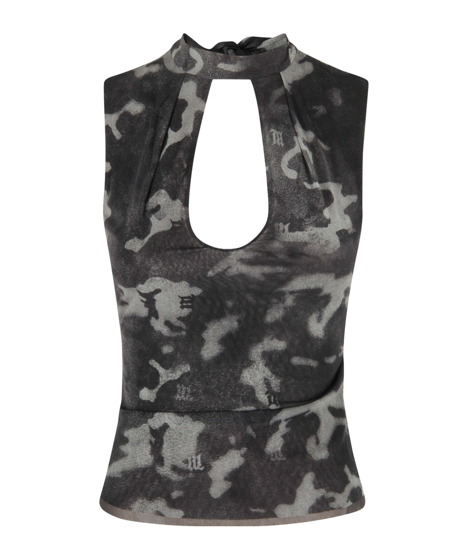 Misbhv Camo Mesh Tank Top In Black