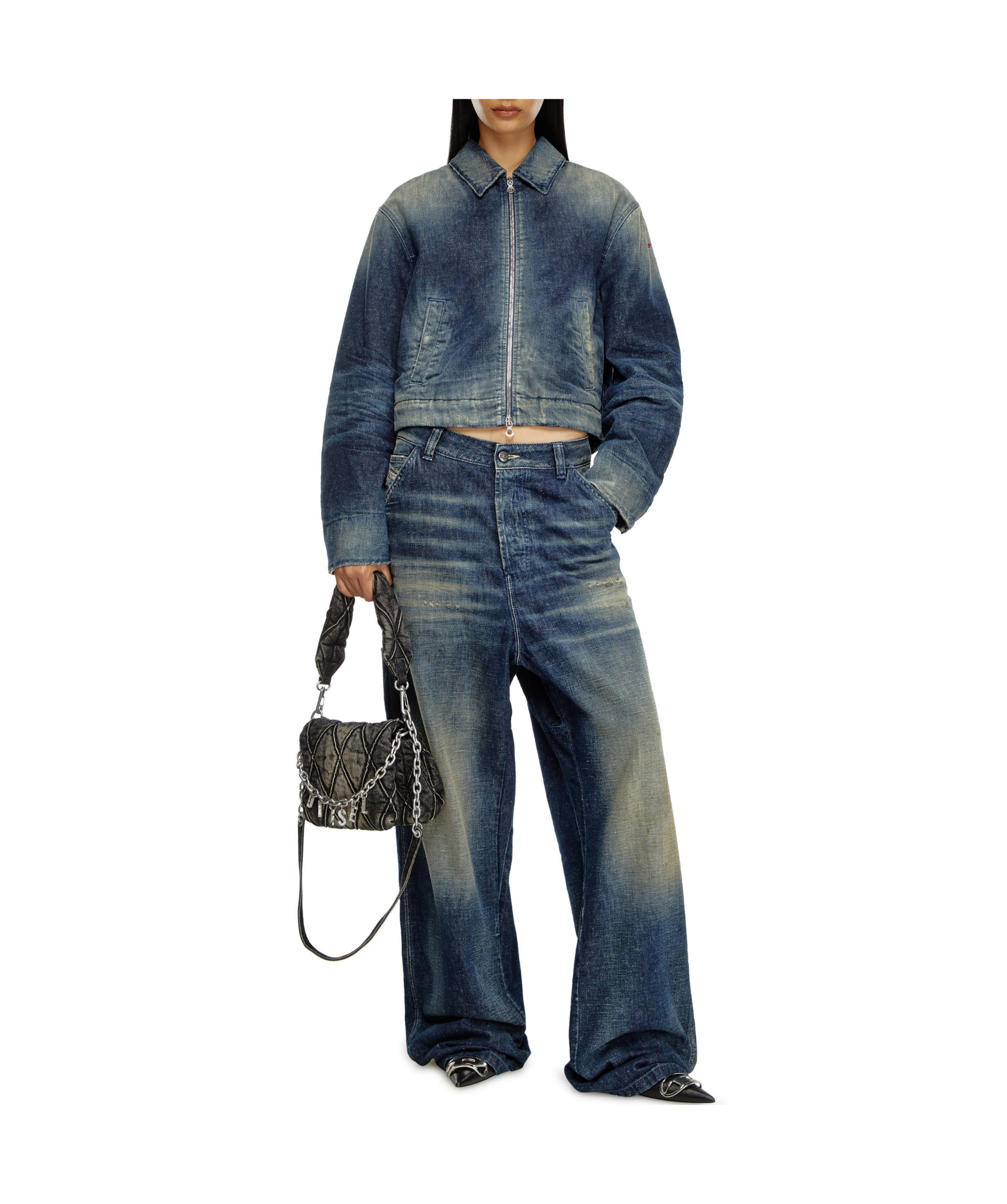 Diesel De-nova Denim Jacket In Blue