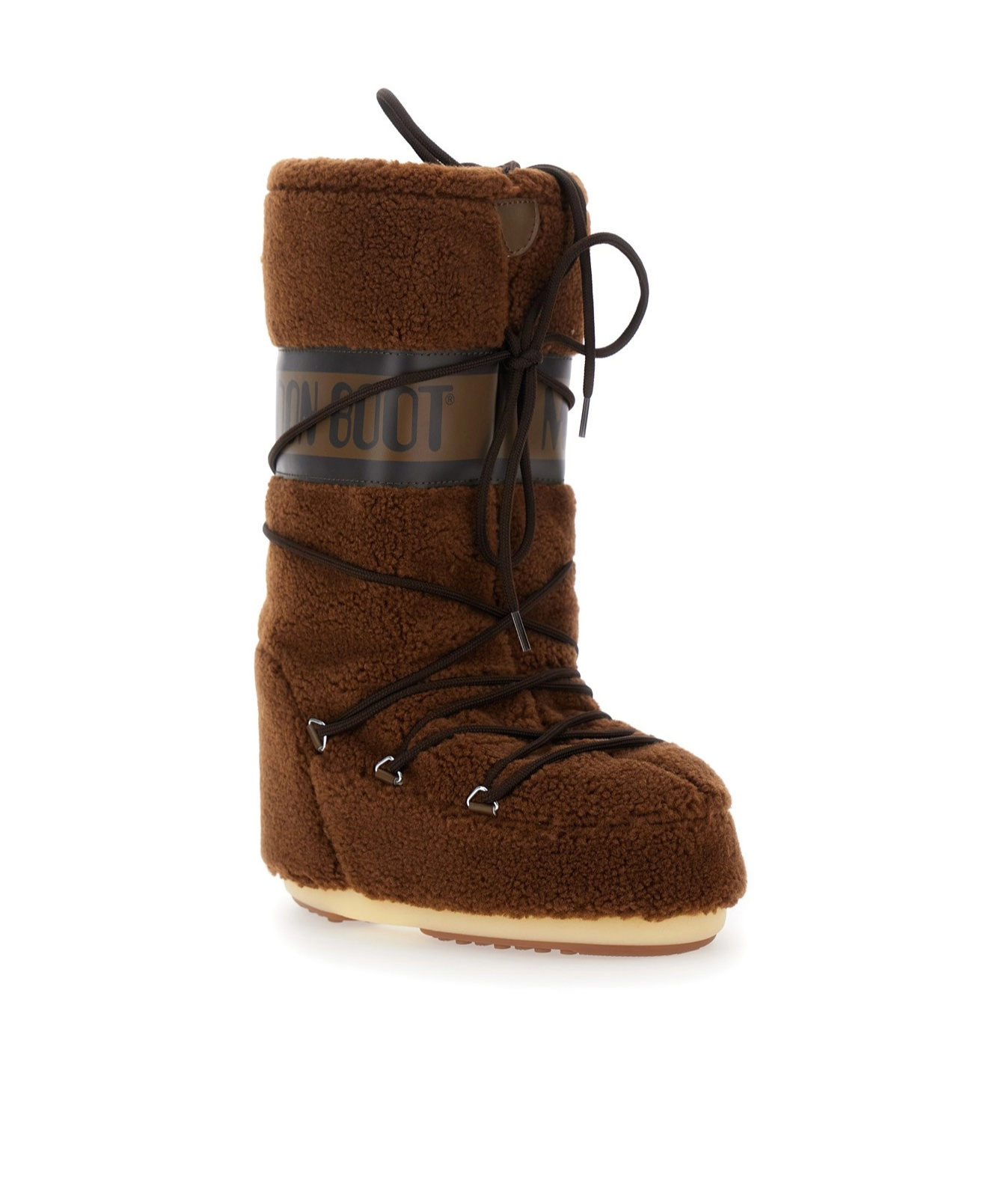 Moon Boot Brown Faux Fur Boot In Brown