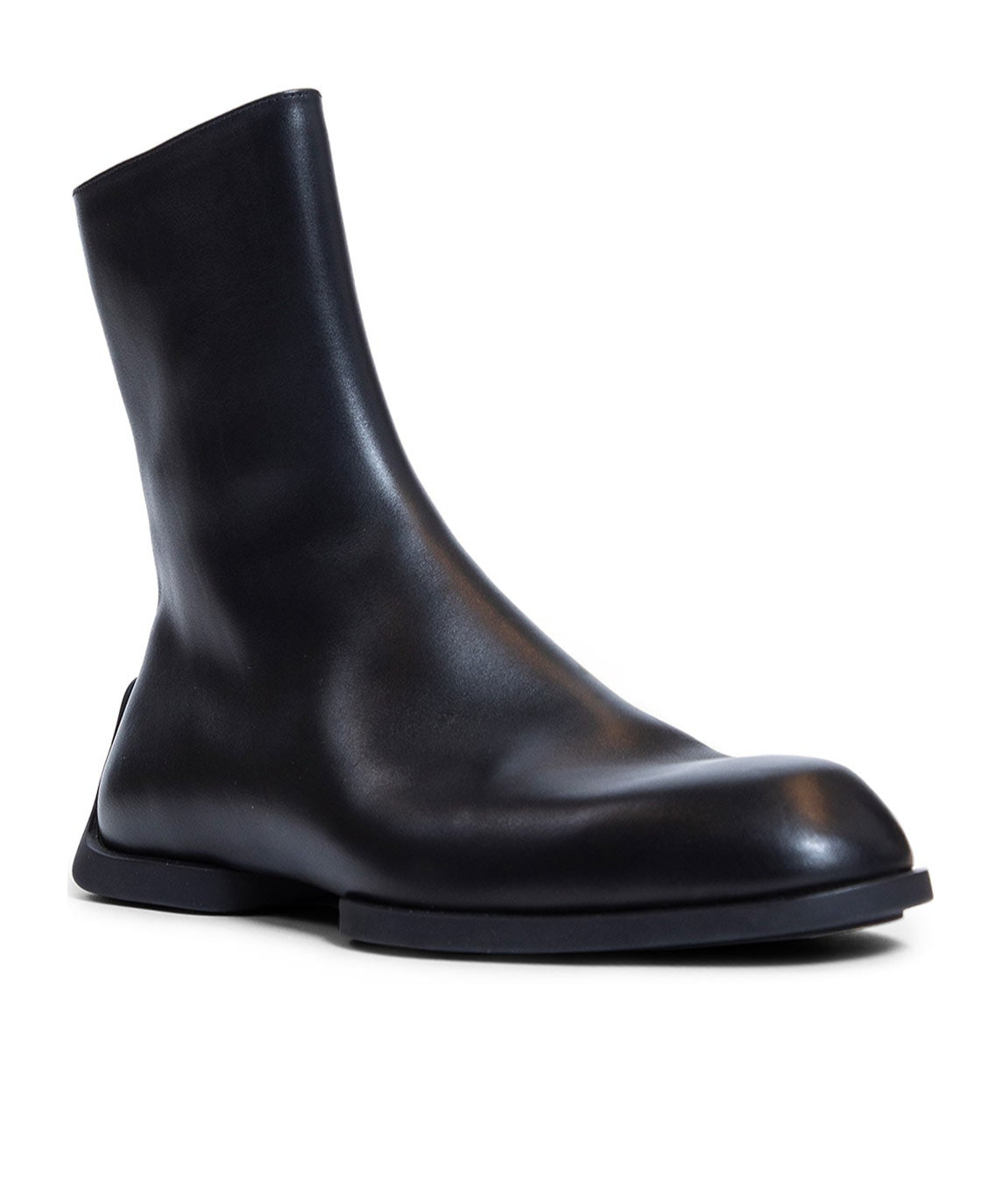 Jil Sander Men Leather Zip-up Ankle Boot In Blue