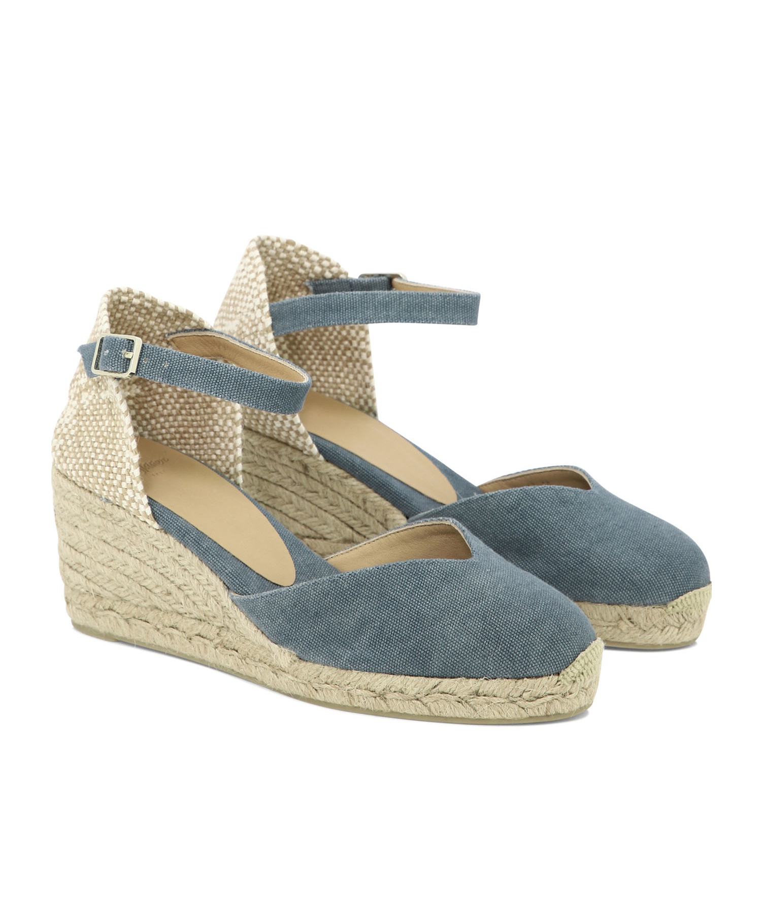 Castaã±er Bianca Canvas Ankle-strap Espadrille Sandals In Nude