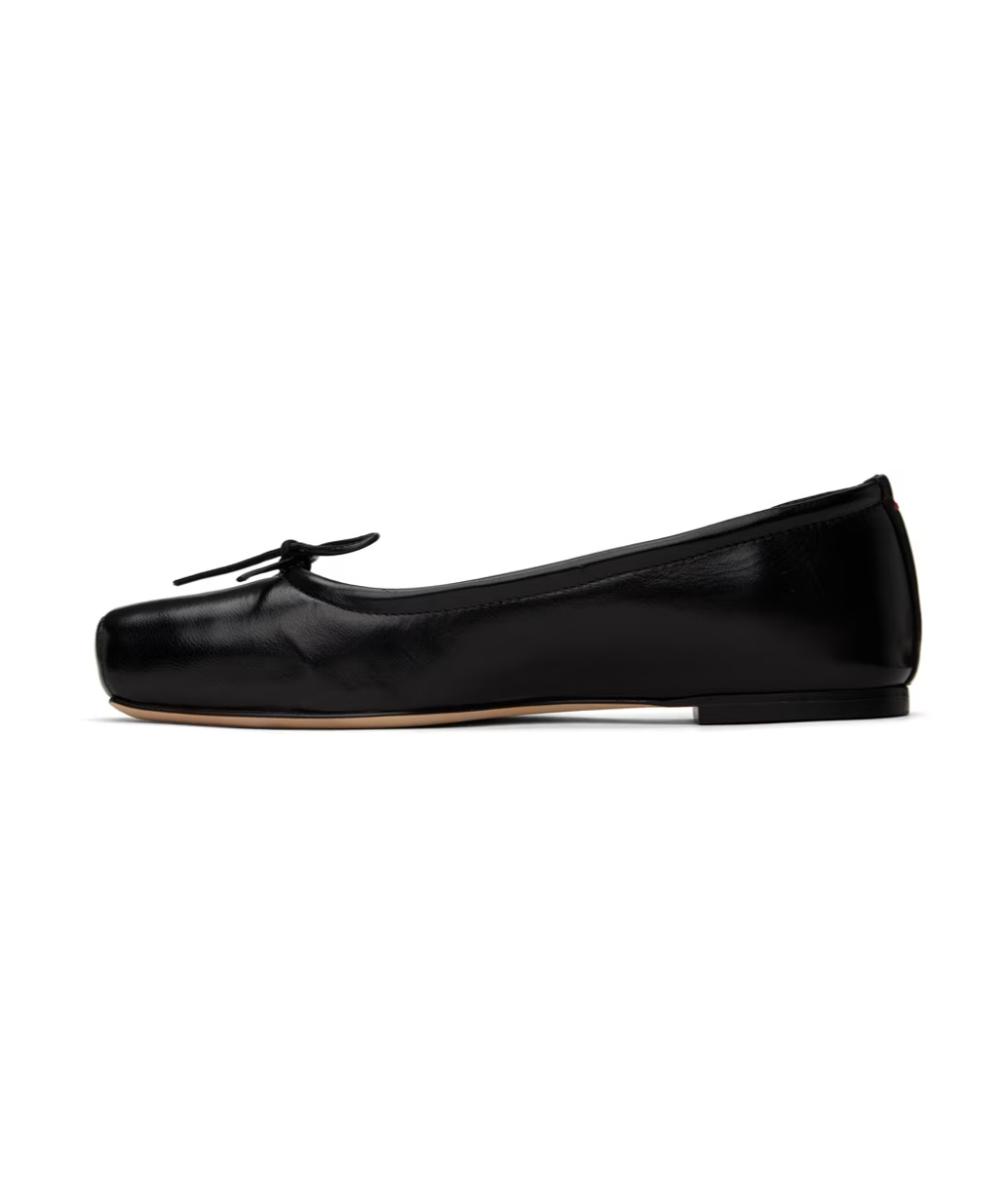 Shop Aeyde Square Head Ballet Shoes In Black