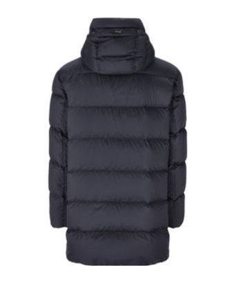 Herno Zip-up Hooded Drawstring Puffer Coat In Black