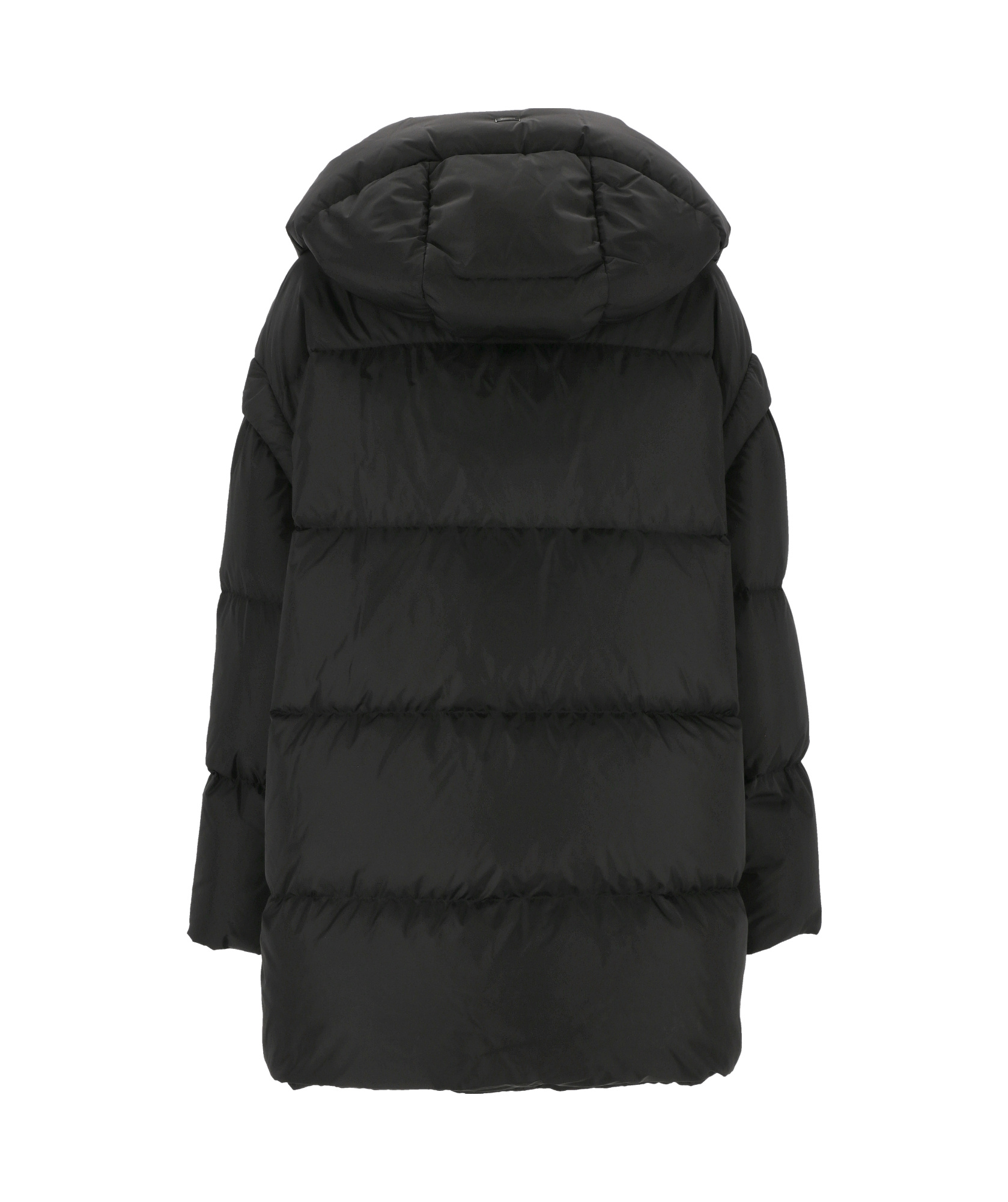Herno Quilted Hooded Coat In Black