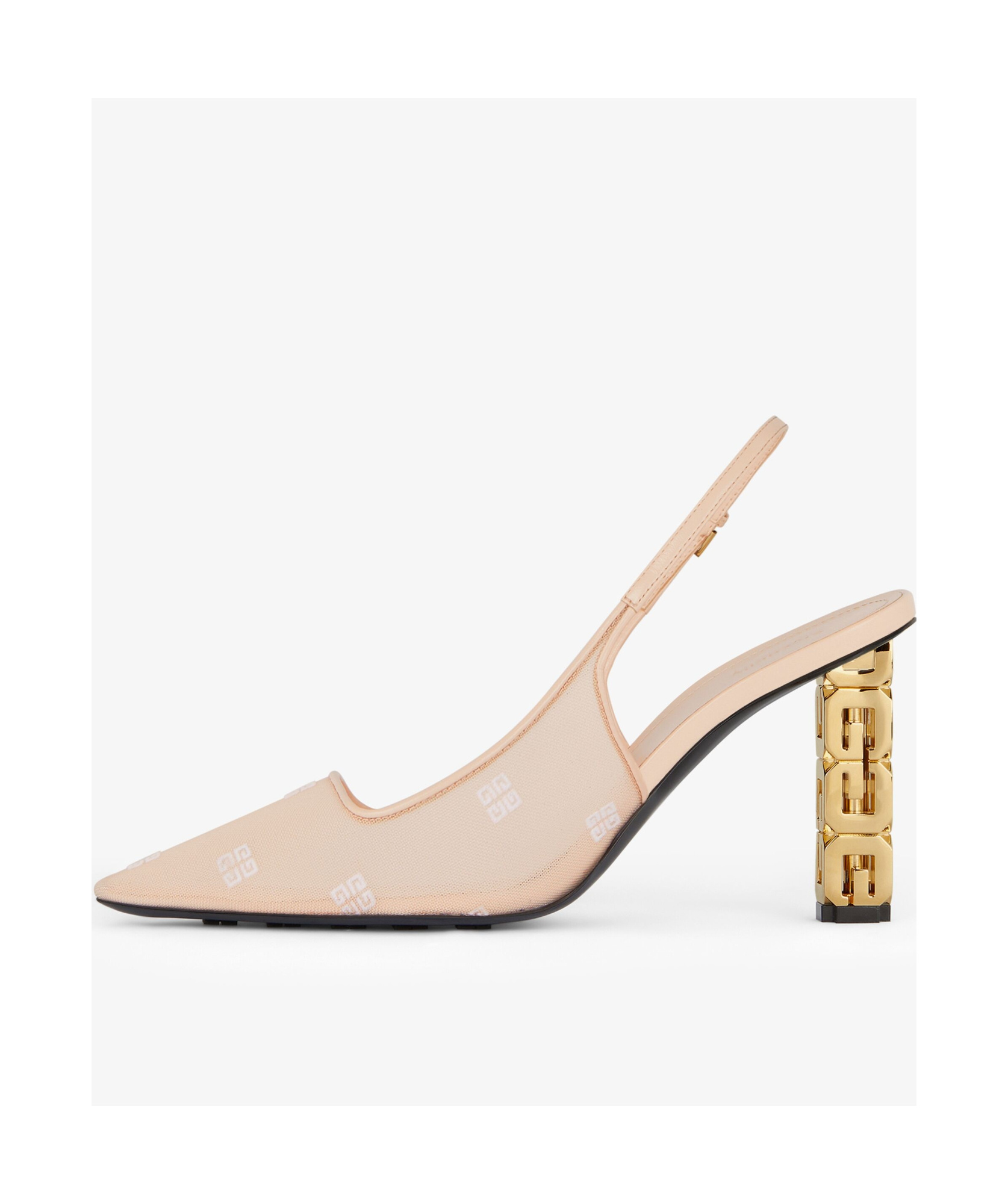 Givenchy G Cube Mesh Slingback Pumps In Nude