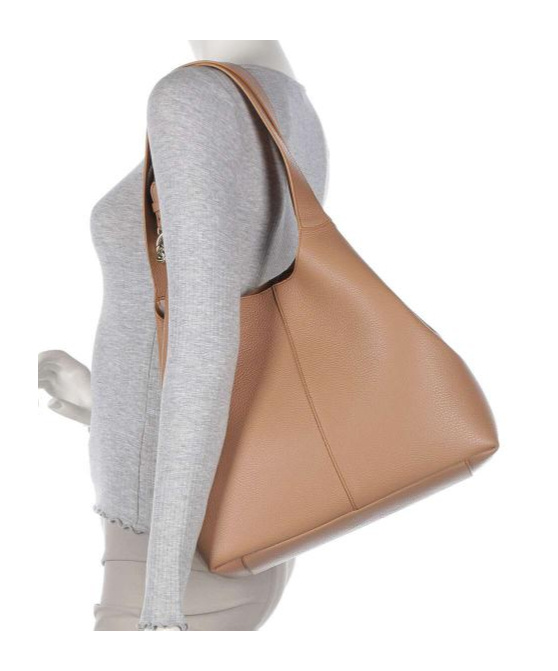 Shop Coccinelle Leather Shoulder Bag In Nude