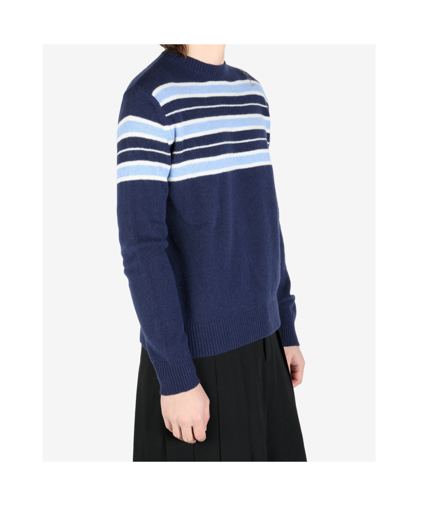 Marni Striped Jumper In Blue